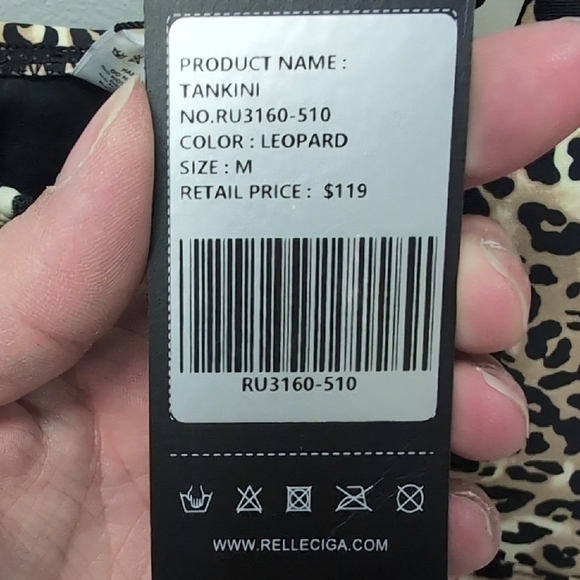 Relleciga Leopard Print Tankini. Size Medium. NWT - Picture 3 of 9